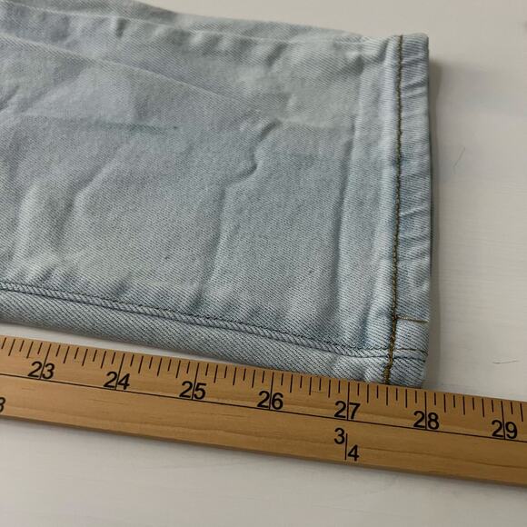 Lauren Conrad Straight-Leg White Washed Embroidered Denim Jeans | Women's Size 6 - Picture 10 of 12